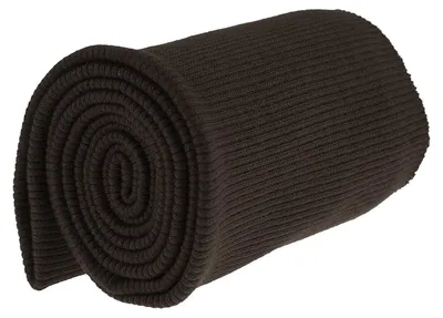 15x80cm Bündchen Strickbündchen Bündchenstoff 6% Elastan Bündchenstoff geripp schokobraun
