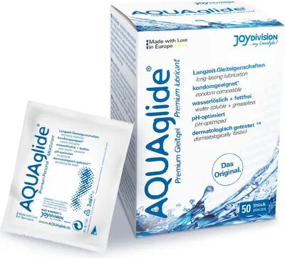 Obrázok produktu pre AQUAglide lubrikant na vodnej báze - 50 vrecúšok