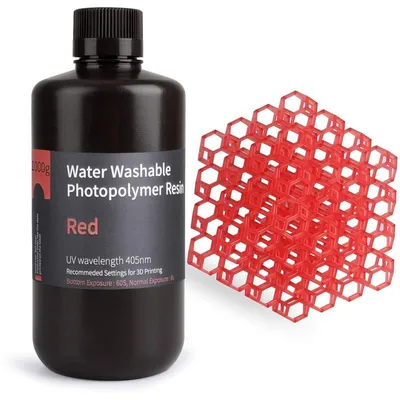 Produktbild von ELEGOO Wasserwaschbares Resin 1kg, Rot