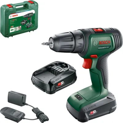 Productafbeelding van BOSCH Home & Garden 06039D4002 BOSCH Home & Garden UniversalDrill 18V Akku-Bohrschrauber 18,0 V, mit 2 Akkus