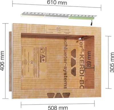 Produktbild von Schlüter® KERDI BOARD NLT Wandnische 508 x 305 x 89 RGB+ weiß (KB12NLTP4AE9)