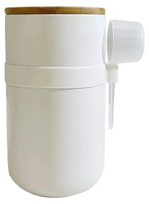 Keramik-Vorratsdose 1000 ml mit Bambusdeckel & Löffel
