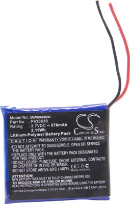 Produktbild von vhbw Akku Ersatz für JBL P433638 für Wireless Headset Kopfhörer (570 mAh, 3,7 V, Li-Polymer)