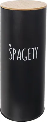 Immagine prodotto di scatola di latta d11x28,5cm, SPAGETY, NERO, foglio/bambù_EXTPLASTIMEX