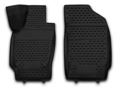 Gummi Fußmatten Set für VW Polo 6R / 6C, Bj. 12/2009-2017, 2-teilig, schwarz