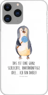Produktbild von Mr. & Mrs. Panda Iphone 11 Pro Handyhülle Pinguin Lolli - Weiß - Geschenk, Handy Case, Pinguine, Spruch, Süßigkeiten, Unvernünftig, Premium Kunststoff