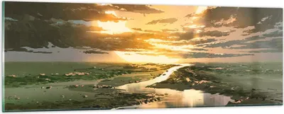 Produktbild von Bilder auf glas - natur natur - 90x30cm - Glasbilder - Wandbilder - Bilder - Kunstdruck - zum Aufhängen bereit - Wanddekoration aus Glas - Glas Bilder - Wandbild auf Glas - Einteilig - GAB90x30-4042