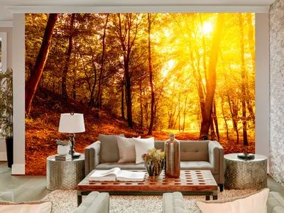 Produktbild von Vlies Fototapete Wald 400x280 cm Tapeten Wandtapete XXL Natur Landschaft c-B-0315-a-a