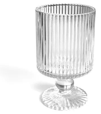 Produktbild von Teelichthalter "Kelch" Ø7 x 12cm. Windlicht Teelichtglas Kerzenglas