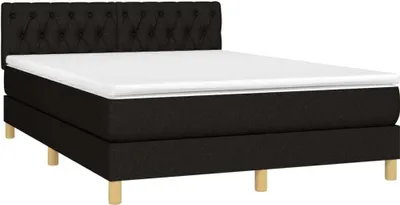 Obrázok produktu pre Boxspring posteľ s matracom čierny 140x190 cm látka