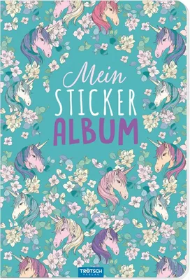 Obrázek produktu pro TRÖTSCH - Mein Stickeralbum "Einhorn" | Einhorn Stickerbuch mit 24 beschichteten Seiten für flexibles Platzieren der Sticker: DIN A5