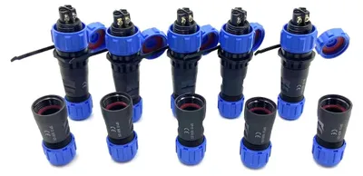 SP13 2-polige Steckverbinder, 5 Stück, IP68 wasserdicht, lötfrei, 250 V, 13 A