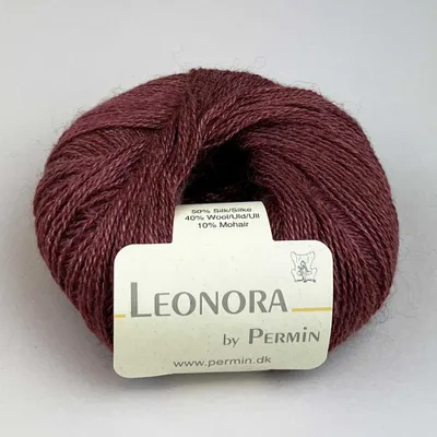Produktbild von Leonora by Permin – Edles Seide-Wolle-Mohair-Garn (33 dunkelrost)