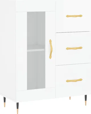Obrázek produktu pro vidaXL Příborník vysoký lesk bílý 69,5x34x90 cm Dřevěný materiál