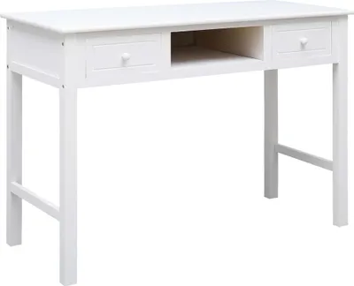 Obrázek produktu pro vidaXL Psací stůl bílý 108x45x76 cm Masivní dřevo Paulownia