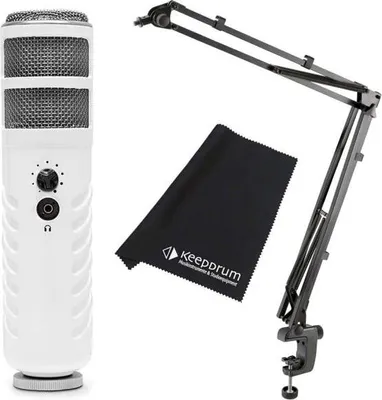 Produktbild von Rode Podcaster mit K&M 23840 Mikrofonarm und Tuch