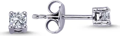 Produktbild von 0,22 Carat Diamant Solitär Ohrringe 14 Karat Weißgold