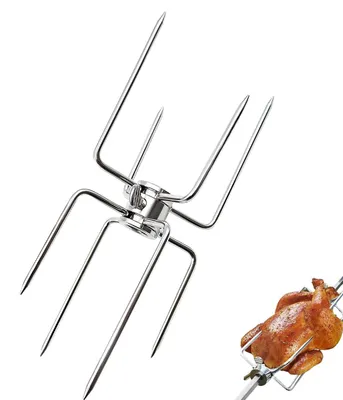 Image de Pince à viande en acier inoxydable pour brochettes