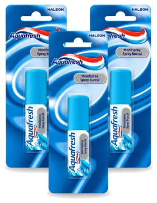 Produktbild von 3 x Aquafresh Odol Mundspray - Minze - 15 ml - Vorteilspackung - 3 Stücke