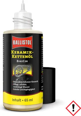 Produktbild von Ballistol Keramik-Kettenöl BikeCer 65ml auch für Federgabel, Dämpfer, Bowdenzüge