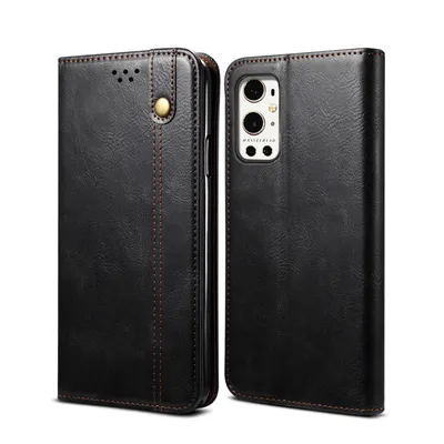 Obrázek produktu pro Pouzdro pro OnePlus 9 Pro, kožené flip pouzdro peněženka s funkcí stojánku černé