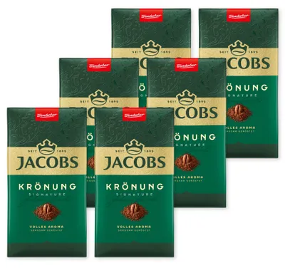 Produktbild von JACOBS Filterkaffee Krönung Röstkaffee gemahlen klassich 6 x 500 g