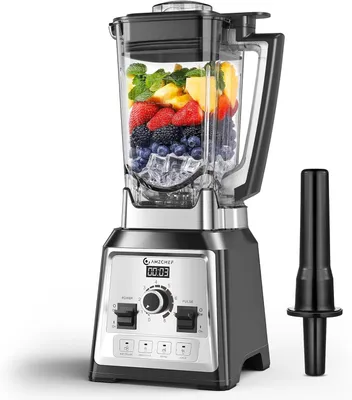 Zdjęcie produktu dla Blender, 2000 watów, pojemność 2 litry, wydajny blender, blender z 8 regulowanymi prędkościami i 4 programami do kruszenia lodu, przygotowywania smoothie, mielenia mięsa