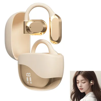 Produktbild von Ai Kopfhoerer Uebersetzer, 62 Sprachen Ki Kopfhoerer mit Echtzeit Uebersetzung, Translator Earbuds fuer Reise, Geschaefts, Studien, Beige