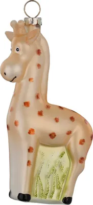 Produktbild von Christbaumschmuck Glas 11cm Giraffe Figur Beige
