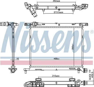 Produktbild von Nissens Motorkühler – Wärmetauscher zur Kühlung von Verbrennungsmotoren in Fahrzeugen