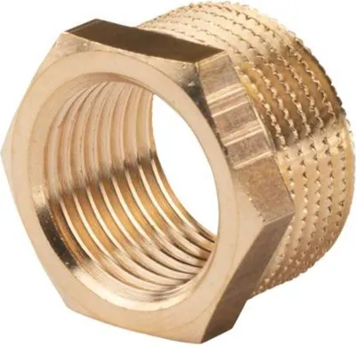 Produktbild von Messing Gewinde-Fitting Reduzierstück 1/2'IG (DN 15) - 3/4'AG (DN 20) - schwere Ausführung