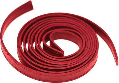 1 Paar Taschen-Griffe Rohlinge Kunstleder rot 10 mm x 1.2 m x 2.7 mm