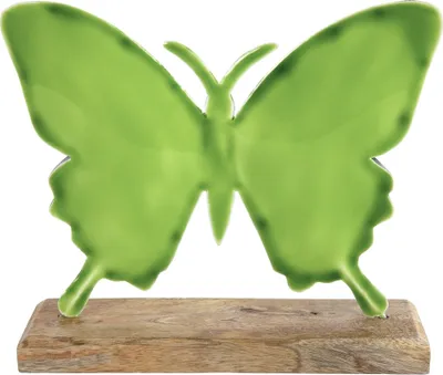 Produktbild von Metall-Schmetterling Dekoration BUTTERFLY 20 cm, grün