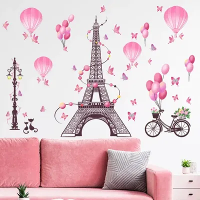 Produktbild von Bezaubernder Wandaufkleber Paris mit Eiffelturm KP34627