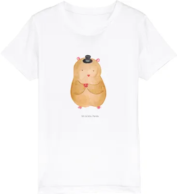 Produktbild von Mr. & Mrs. Panda Kleinkinder T-Shirt Hamster Hut 5-6 Jahre (110/116) - Weiß - Geschenk, für Kinder, Kindershirt, Zwerghamster, Magier, Lustige Sprüche, Kleinkind