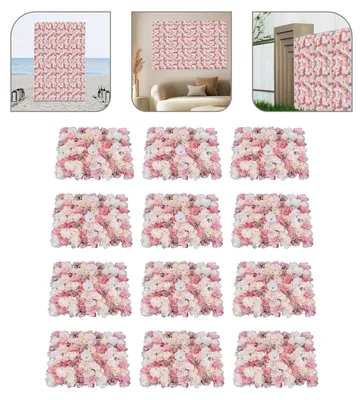Image de Ensemble de 6 ou 12 fleurs artificielles d'automne pour la décoration murale