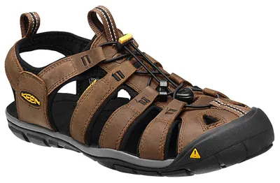 Produktbild von Keen Herren Echtleder Sandale 'Clearwater CNX Leather' dark earth/black, Herren:44.5 EU