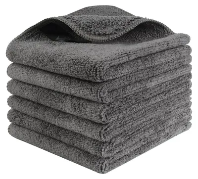 Produktbild von Spüllappen Mikrofaser 25 x 25 cm Grau 6 Stück