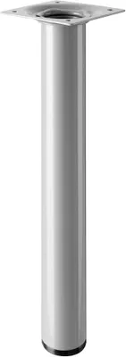 Image de Pied table basse cylindrique HETTICH fixe, H.25 cm acier mat gris
