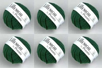 Immagine prodotto di 6x Lillemor by Permin – Filato in pura Lana biologica (18 verde bosco)