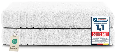 Produktbild von Komfortec 2er Saunahandtuch Set XXL 80x200 cm, 100% Baumwolle