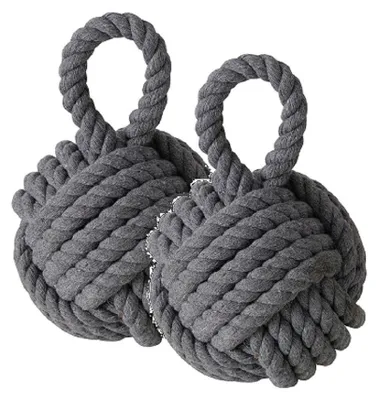 Produktbild von Türstopper Zuber Jute Textil H/Ø 23/15 cm grau natur 2er Set