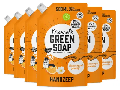 Produktbild von MARCEL'S GREEN SOAP Handseife Nachfüllung Orange & Jasmin 500ml x 6  Bundle