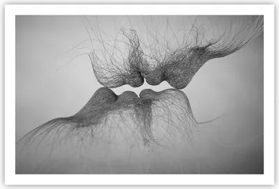Produktbild von Poster - Poster ohne Rahmen - Kuss Liebe Paar - 91,5x61 cm - Wand Bild - Wanddeko - Wandbilder - Kunstposter - Wandposter - Bilder - Kunstdruck - Wanddekoration - Wandbild - P2XAA91x61-4967