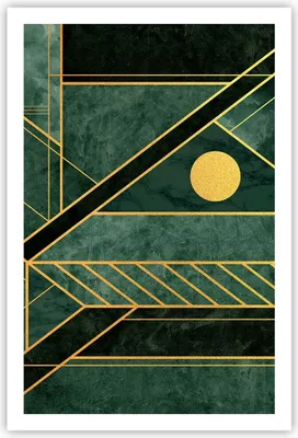 Produktbild von Poster - Poster ohne Rahmen - Grün Stück geometrisch - 61x91,5 cm - Wand Bild - Wanddeko - Wandbilder - Kunstposter - Wandposter - Bilder - Kunstdruck - Wanddekoration - Wandbild - P2XPA61x91-4797