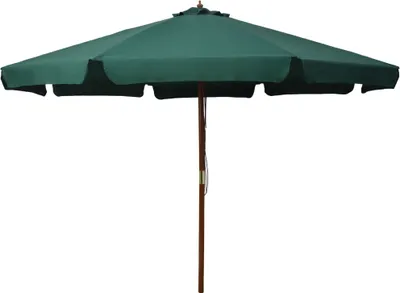 Produktbild von vidaXL Sonnenschirm mit Holzmast 330 cm Grün