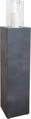 Produktbild von VIVANNO Windlicht Fiberzement LUMIRA Rechteckig, Felsgrau Fiberzement - 20x20x97 cm