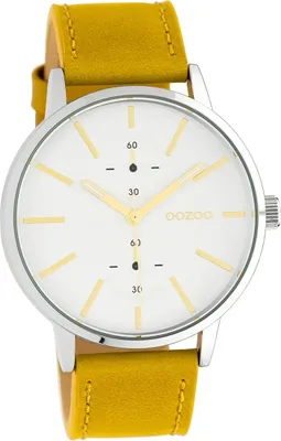 Immagine prodotto di Oozoo orologio da donna in pelle C10585 orologio analogico al quarzo bracciale giallo Timepieces D2UOC10585