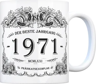 Produktbild von 1971 der beste Jahrgang Kaffeebecher Tasse Kaffeetasse Geburtsjahr Geburtstag