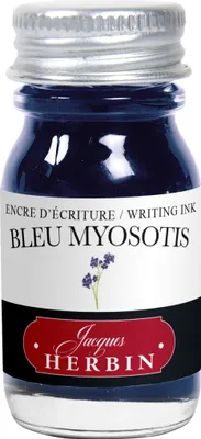 Produktbild von Jacques Herbin 6x Tinte + Tintenroller Flakon 10 ml Blau Vergissmeinnicht 11515T